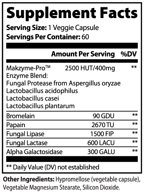 Digestive Enzyme Pro Blend I Enzyme Blend for Meal-Time Wellness